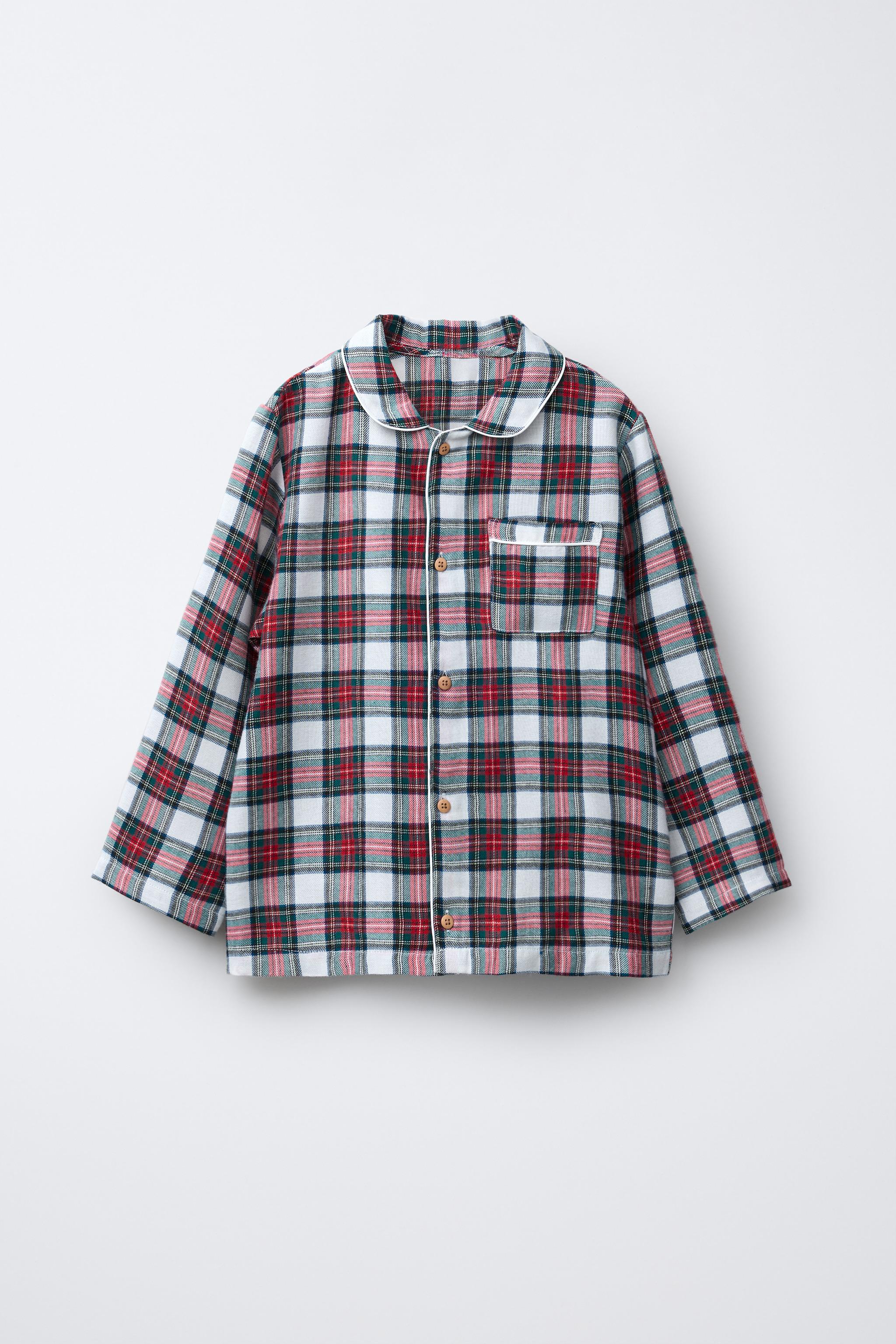 6-14 YEARS/ FLANNEL PLAID PAJAMAS